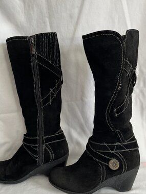 Blondo Black Waterproof Suede Tall Boots - Size 8